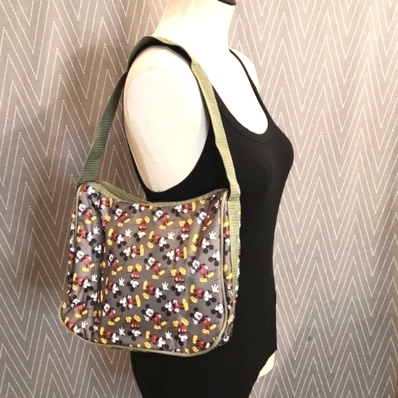 WOMENS Disney Army Green Mickey Mouse shoulder bag. - Picture 5 of 13